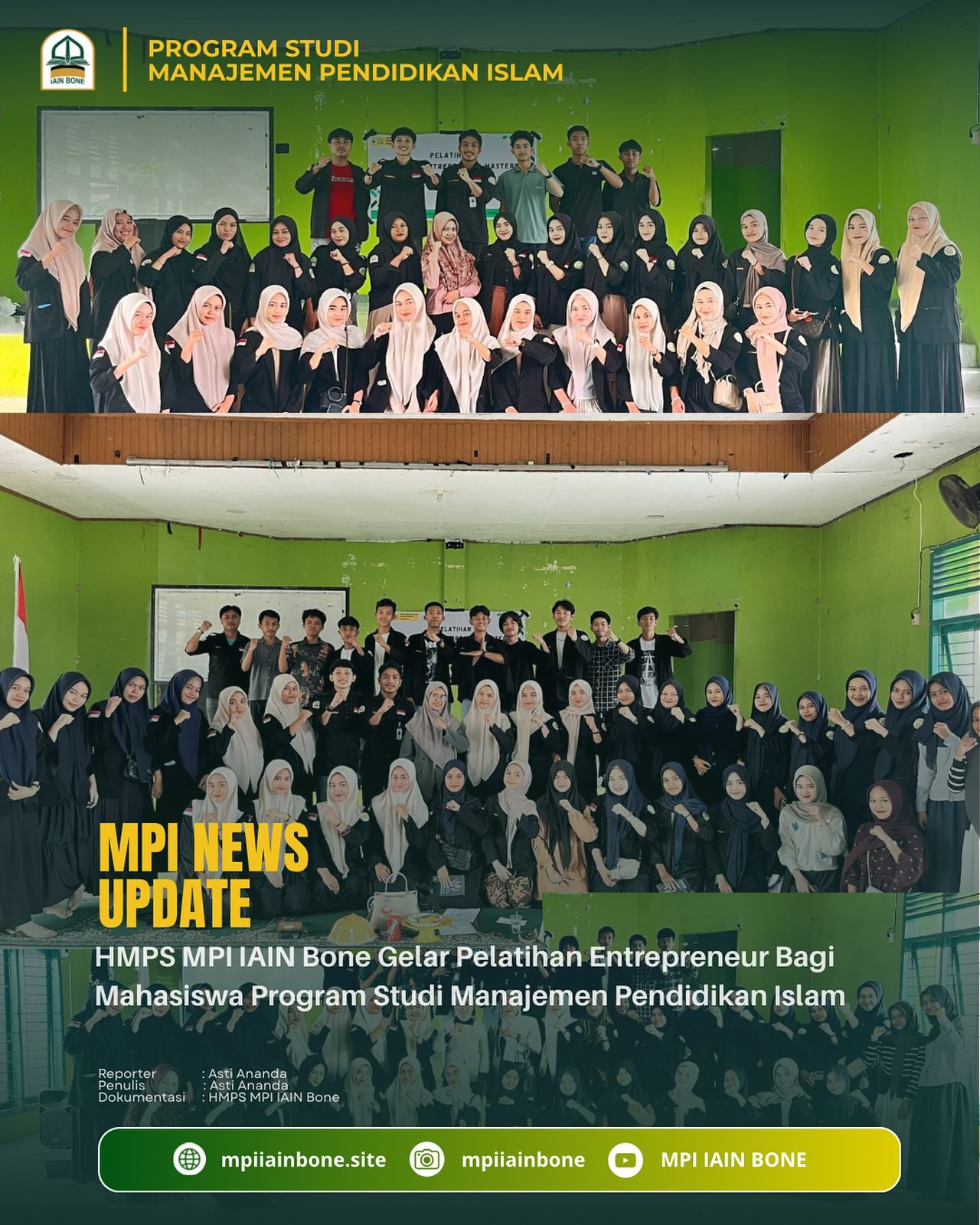 HMPS MPI IAIN Bone Gelar Pelatihan Interpreneur Bagi Mahasiswa Prodi MPI